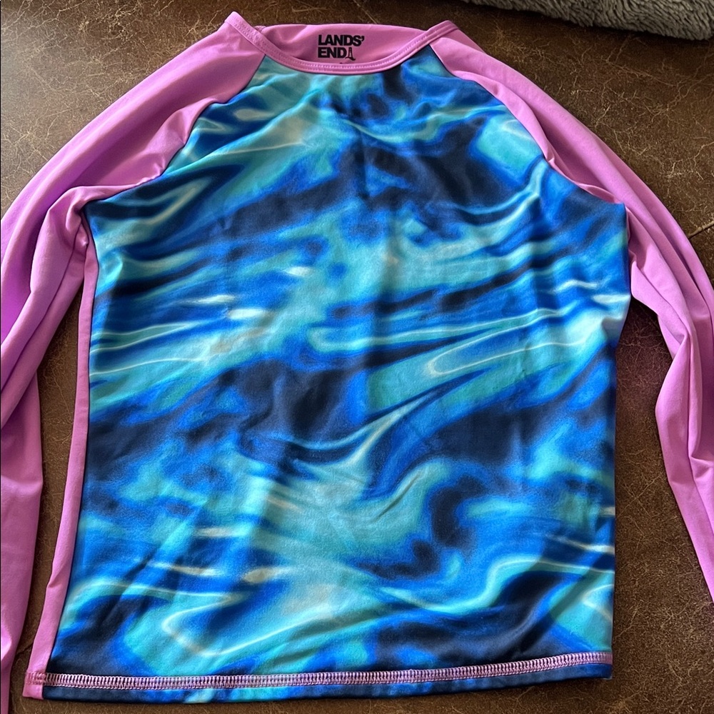 Lands' End Blue and Purple long sleeved Rashguard